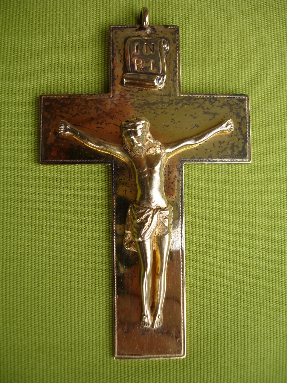 Крест наперсный, наградной. Серебро 84, позолота. Начало 20-го века.