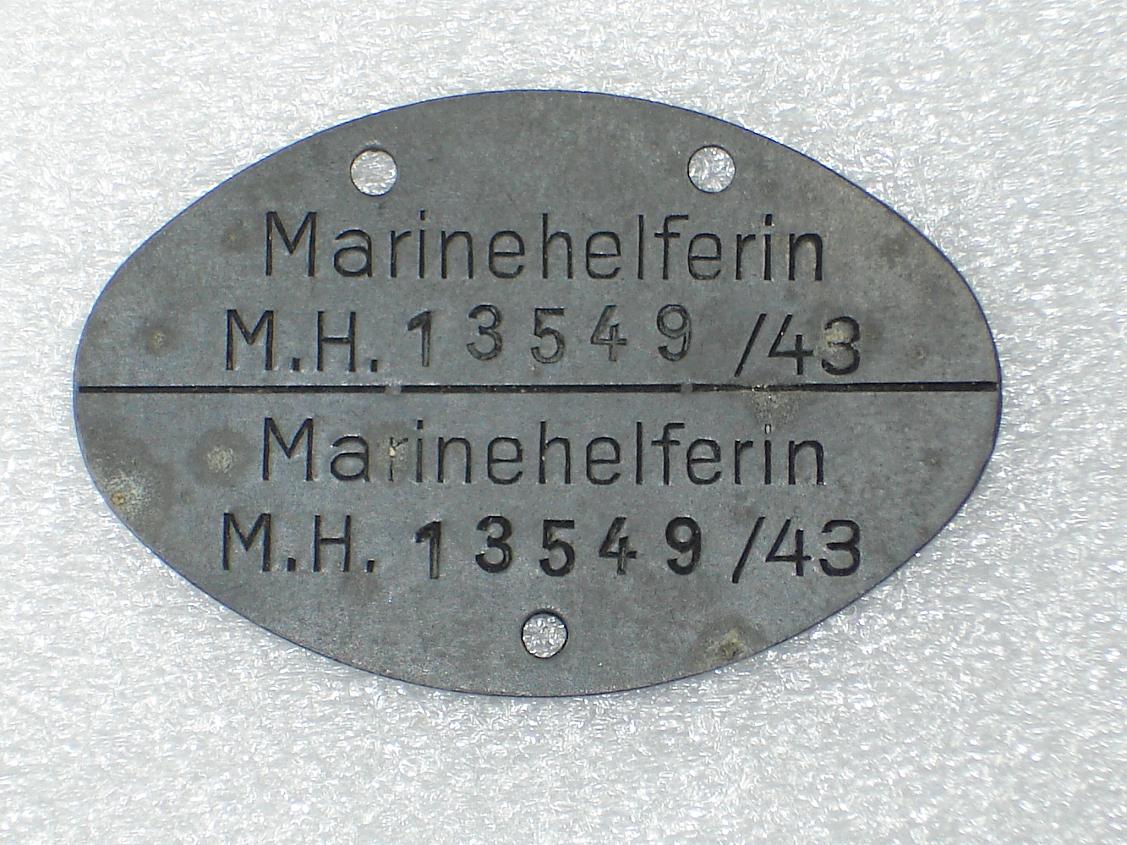 ПРОДАН - Идентификационный жетон  "Marinehelferin".